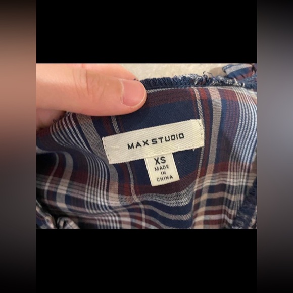 Max Studio Plaid Long Sleeve Dress - Picture 2 of 5